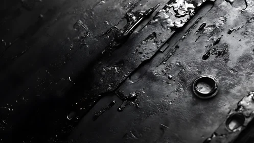 Abstract black textured surface with glossy accents in modern art.