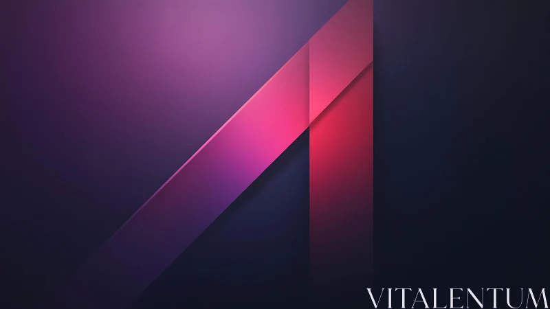 Abstract geometric art with vibrant pink lines on dark background.