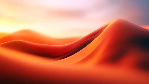 Sunlit abstract dunes glow with fluid, sculpted gradients.