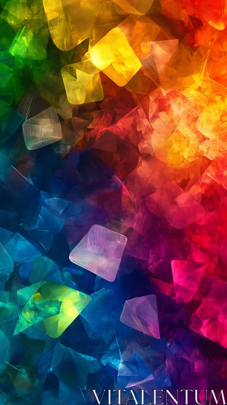 Translucent quadrilateral layers intersect across full spectrum