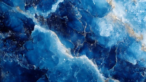 Midnight quartz tides swirling in celestial blue frost.