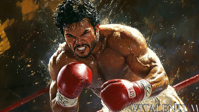 Champion's Fire: Intensity Captured in the Ring