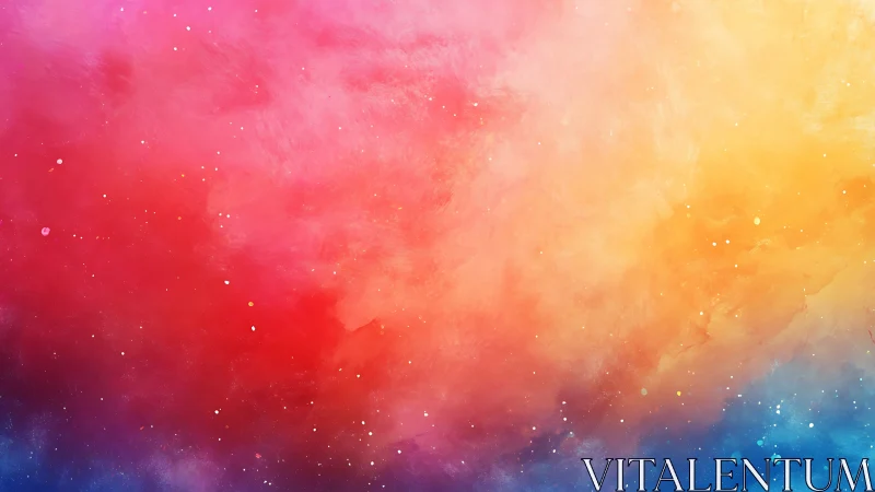 Prismatic nebula gradient with luminous warm to cool spectrum.