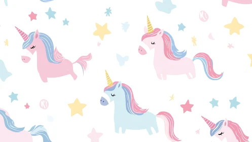 Sugar-sky unicorn parade prances through pastel starlight.