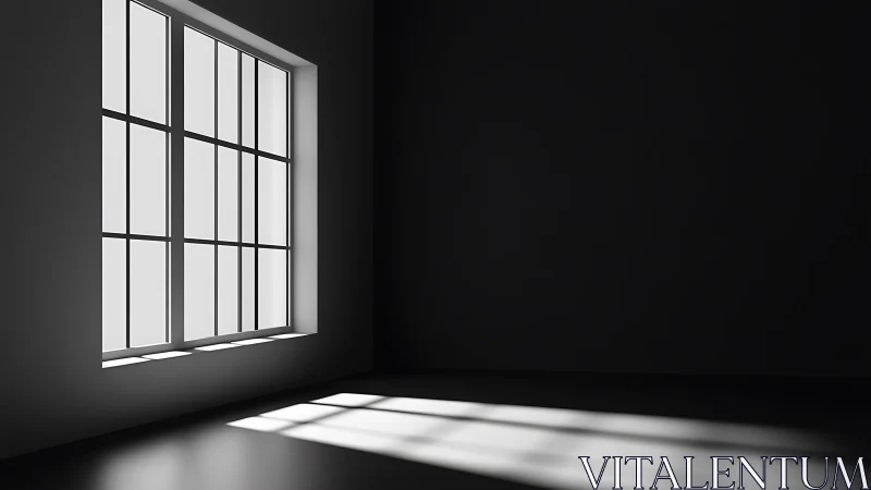 Soft morning light spilling through a quiet empty room.