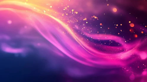 Neon stardust currents swirl through cosmic velvet night.