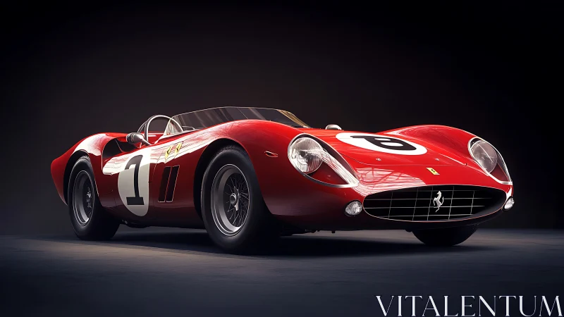 Racing legend glows in rich red curves and timeless style