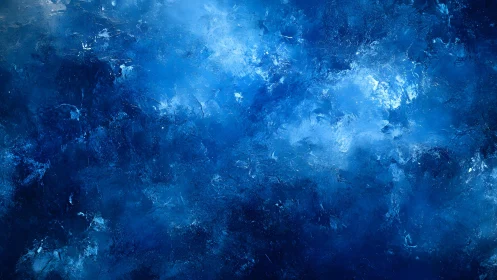 Deep Blue Abstract Texture in Expressive Contemporary Style.