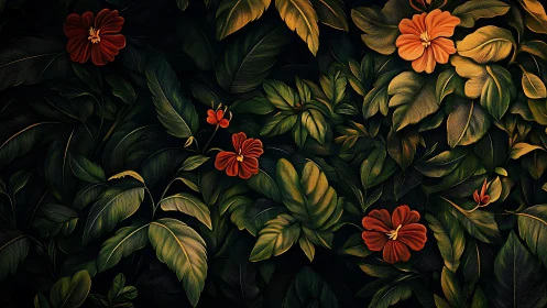 Twilight Garden: Blooms in the Glow.