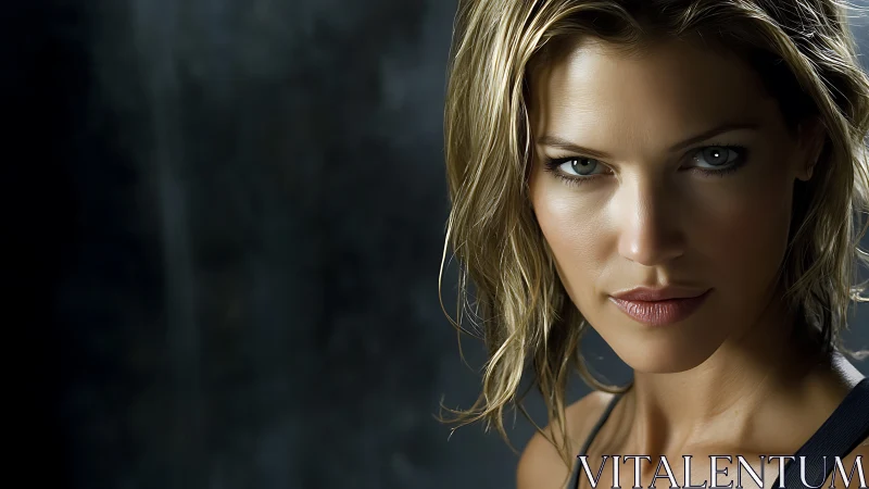 Intense wet-haired portrait holds a defiant, magnetic gaze