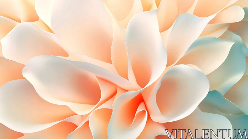 Macro abstraction of pastel gradient floral petal surfaces