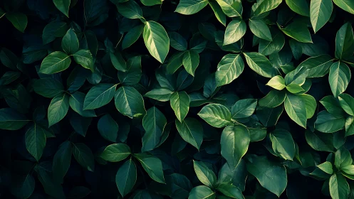 Rich green foliage forms a serene natural background pattern.