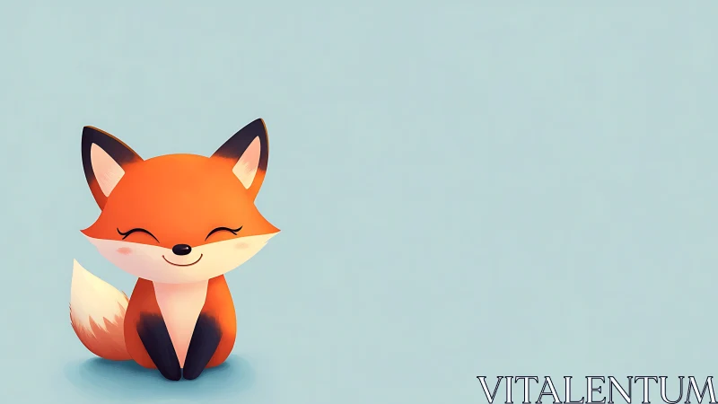 Minimalist digital fox character with soft gradient shading.