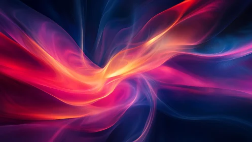 Glowing river of color flowing through a dreamy night sky.