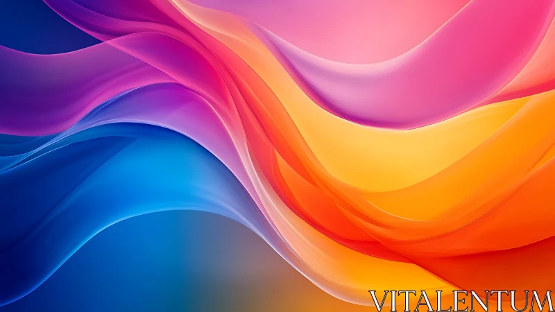 Vibrant flowing color waves blend in luminous motion.