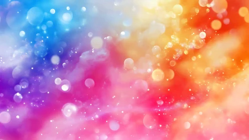 Chromatic bokeh nebula blends warm and cool luminous gradients