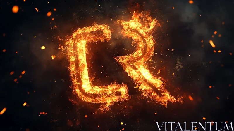 Fiery CR logo blazing against dark atmospheric background.