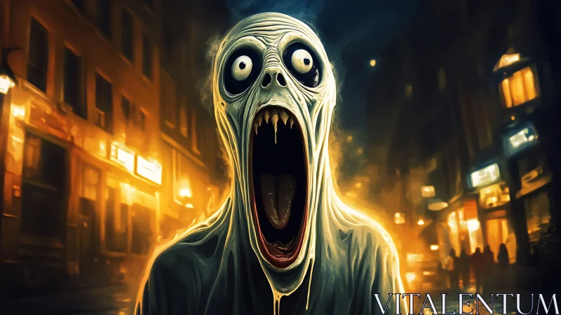 Nocturnal spectral screamer in chromatic urban diffusion.