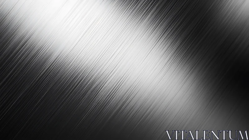 Brushed metallic surface captures diagonal light gradients cleanly