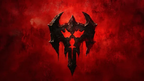 Digital painting sigil on distressed crimson backdrop.