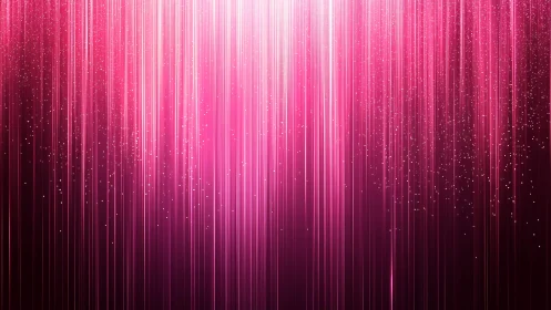 Vibrant pink abstract light streaks with sparkling digital effects.
