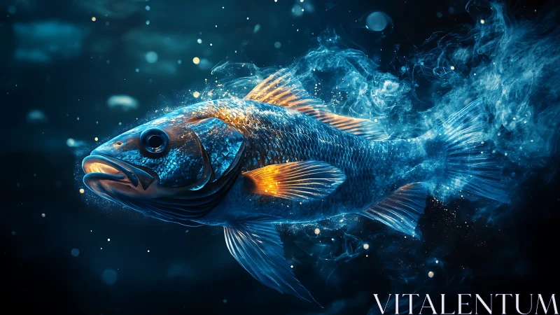 Nebula-scaled fish ignites the deep with electric shimmer.