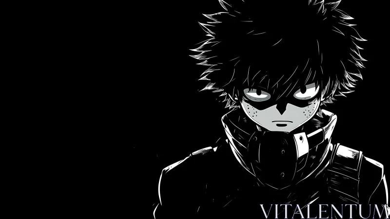 Brooding masked hero carved from midnight and neon glare.