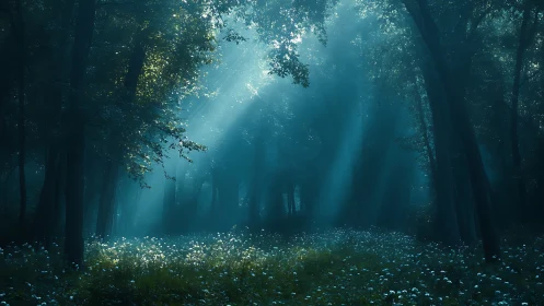 Luminous Whispers Through Enchanted Forest Tunnel
