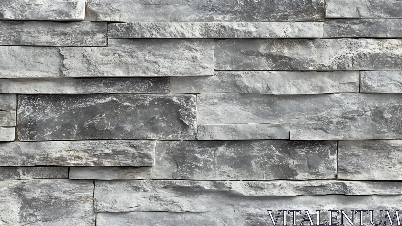 Modern stacked stone wall with textured gray slate finish.