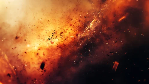 Explosive Detonation with Debris Scatter.