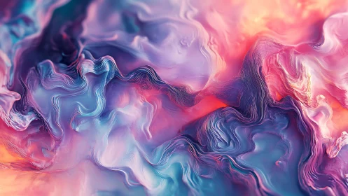 Dreamy swirling clouds of color in soft sunset light.