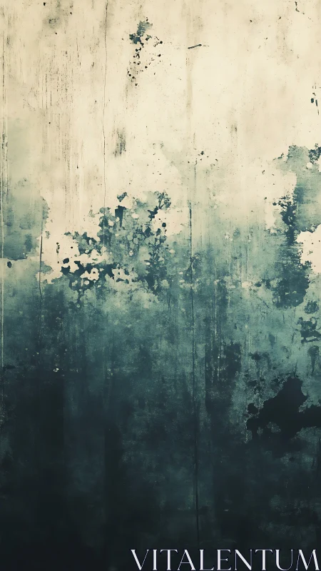 Oxidized concrete patina with vertical drip stratification study.