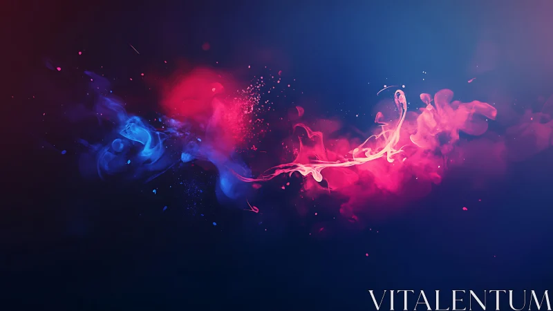 Neon nebula brushstrokes dancing across midnight blue.