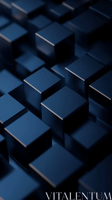 Midnight cube chorus in a rising lattice of quiet geometry.