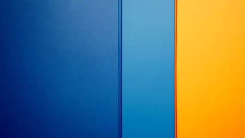 Bold vertical panels of blue and yellow color fields.
