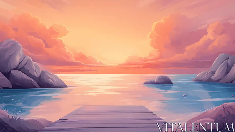 Soft sunset glow welcomes quiet moments by the water