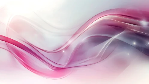 Silken magenta waves drift through a glowing digital mist