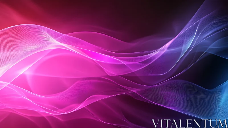 Neon ribbons of light drift like music across the dark