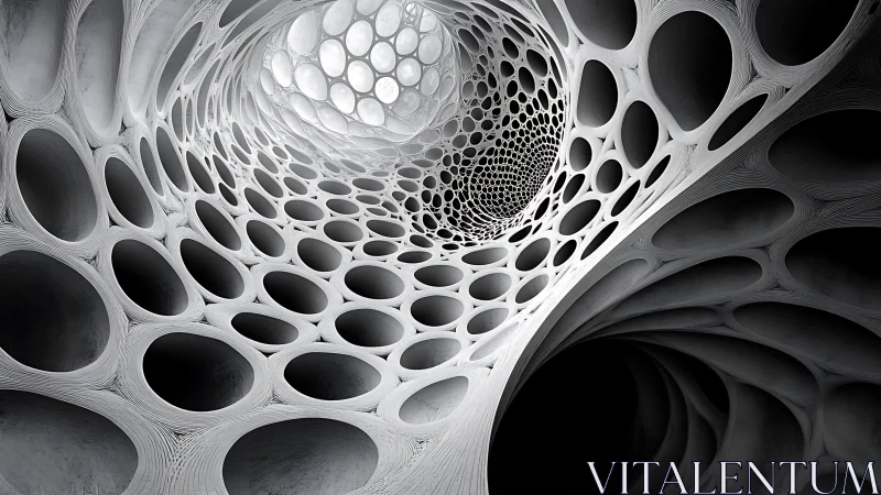 Geometric Void Spirals Into Infinite Dimensional Depth.