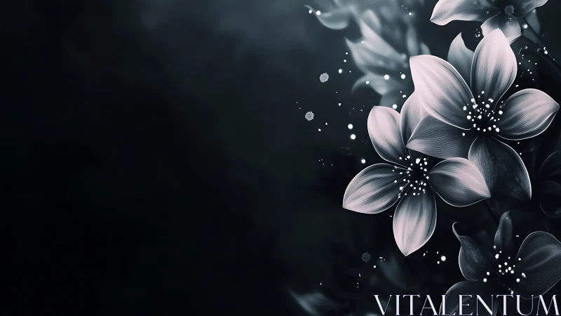 Luminescent Blooms Dancing Through Shadowed Serenity