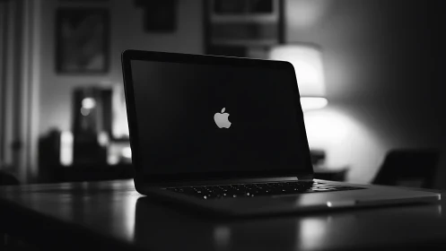 Quiet laptop glow adds calm focus to a modern workspace