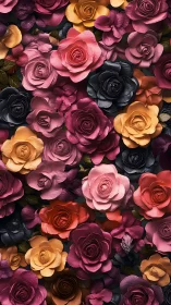 Chromatic Rose Arrangement: Compositional Analysis of Polychromatic Floral Density