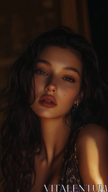 Sunlit portrait of quiet strength in golden evening glow.