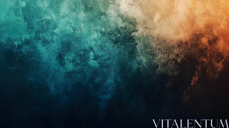 Abstract textured background with teal and orange gradient effect.