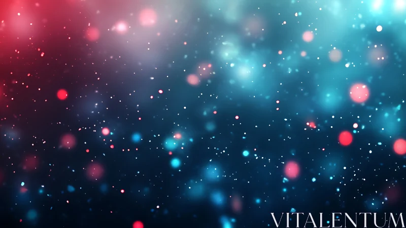 Soft bokeh lights drift across a dreamy neon night sky