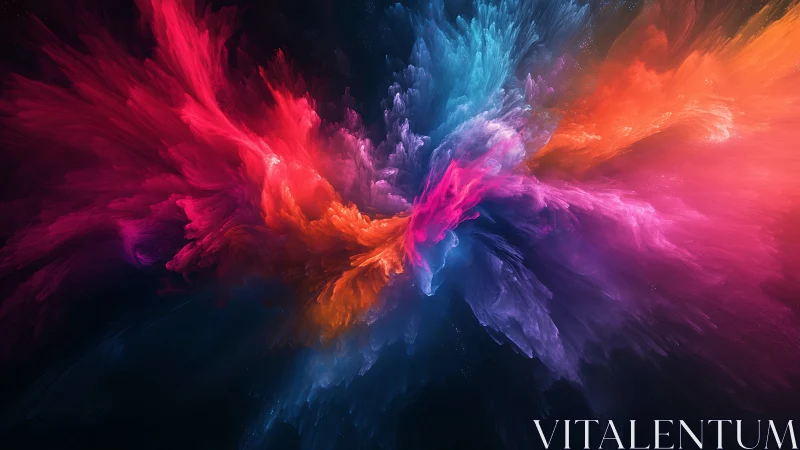 Prismatic nebula bloom exploding across a cosmic void.