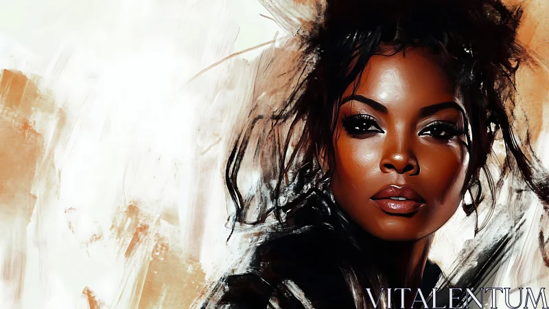 Storm-kissed portrait glows with bold, confident beauty