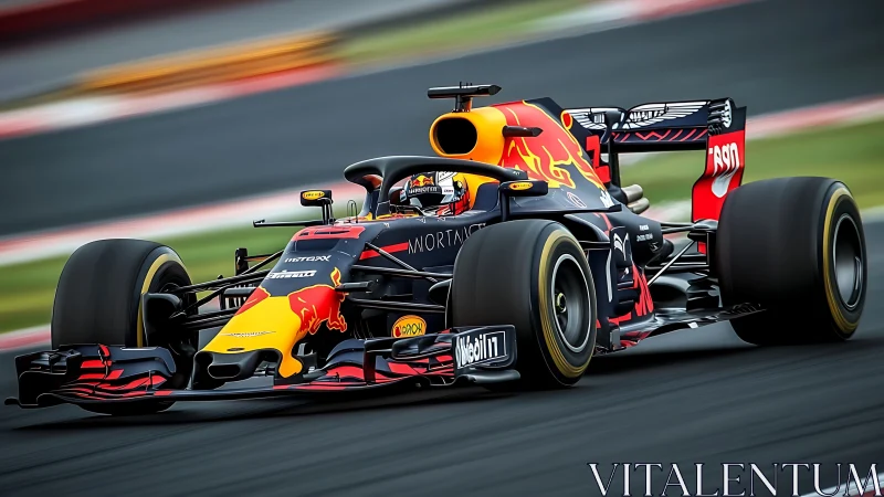 Scarlet bull rocket slices through the circuit&rsquo;s blurred hush