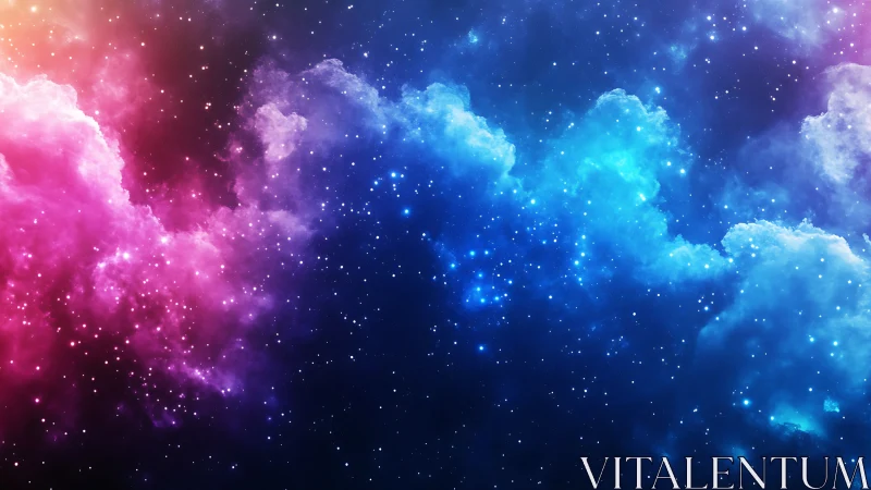 Chromatic nebula clouds with luminous starfield gradient.