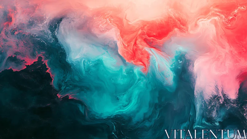 Cotton candy nebula collides with teal-tide cosmos storm.